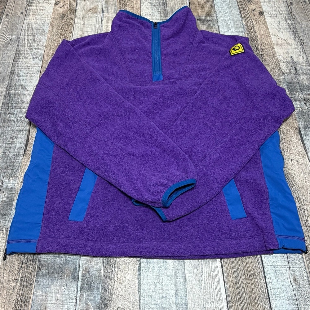 Outdoor Afro x REI Co-op Fleece Pullover Mens Medium Purple 1/4 Zip Fleece